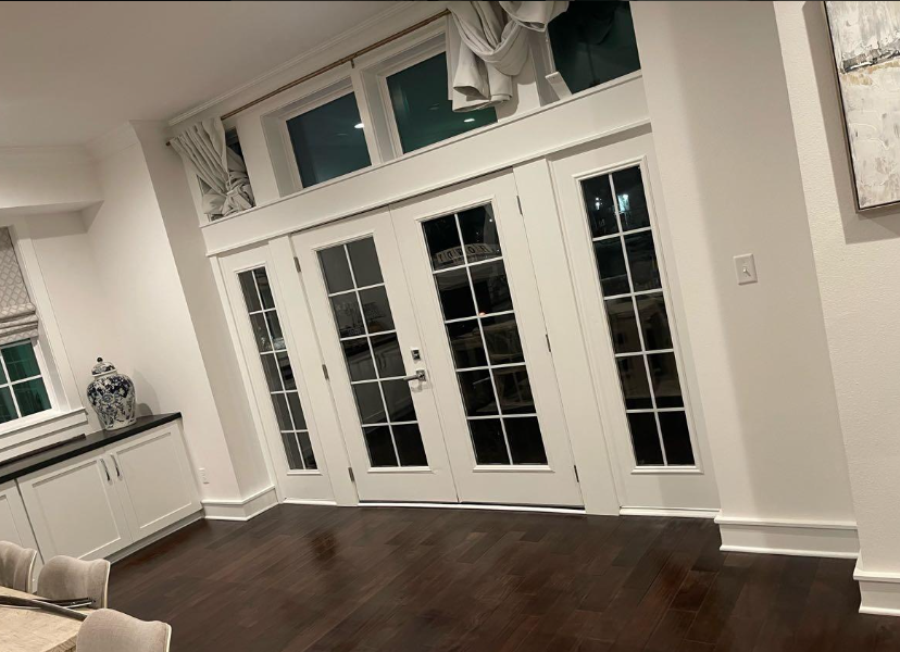 French doors installation interior
